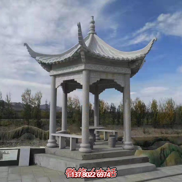 精美園林大理石雕塑涼亭，給您帶來寧靜優雅的家園氛圍