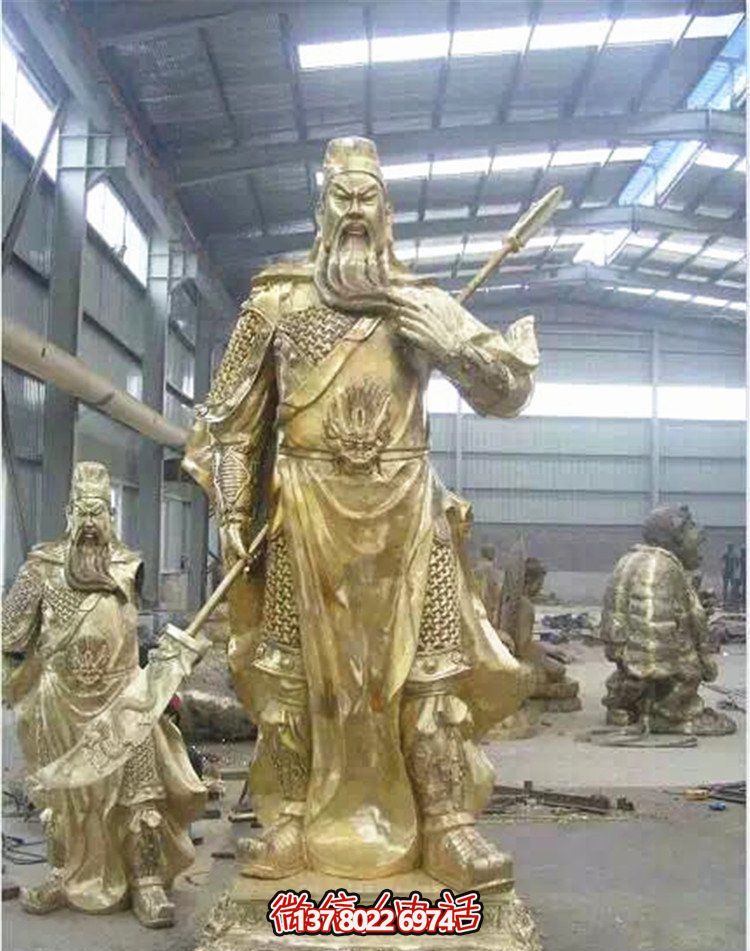 關公鎏金雕塑，讓企業招財更加順利