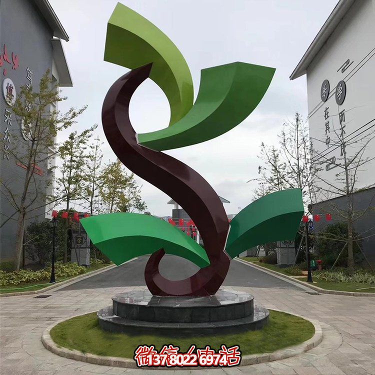 雕塑般的不銹鋼創(chuàng)意景觀，為你的小區(qū)或別墅增添幾何美感