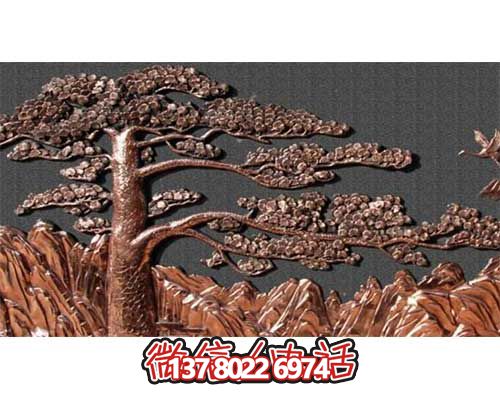 迎客松雕塑，紫銅裝飾室內(nèi)外公園廣場