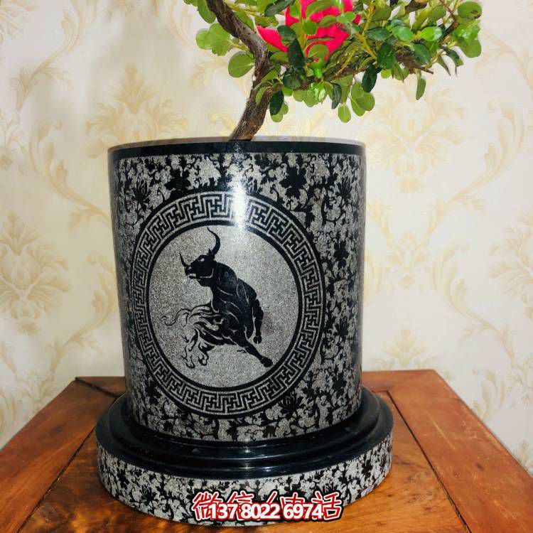 手工精美石雕花盆，點亮您的室外空間