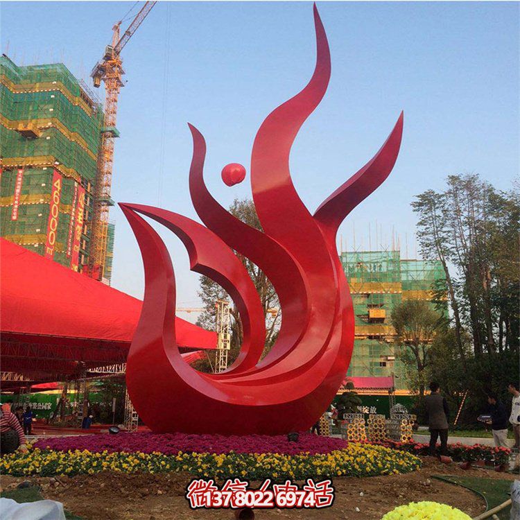 精美不銹鋼鳳凰雕塑，點(diǎn)綴精致小區(qū)、別墅環(huán)境
