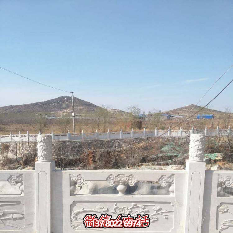 漢白玉防護欄桿，裝飾美化河道景區