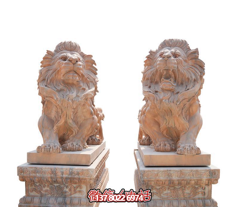 雕塑財(cái)神獅子，祈求招財(cái)進(jìn)寶