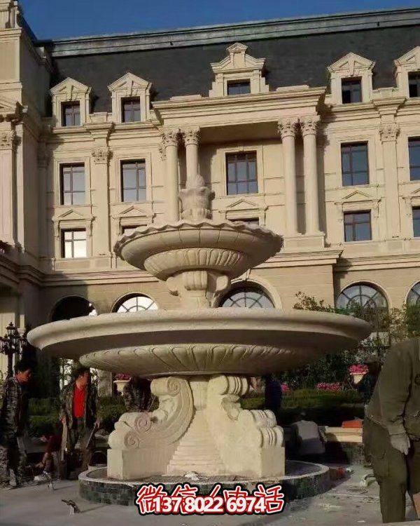 私家晚霞，大理石噴泉雕塑