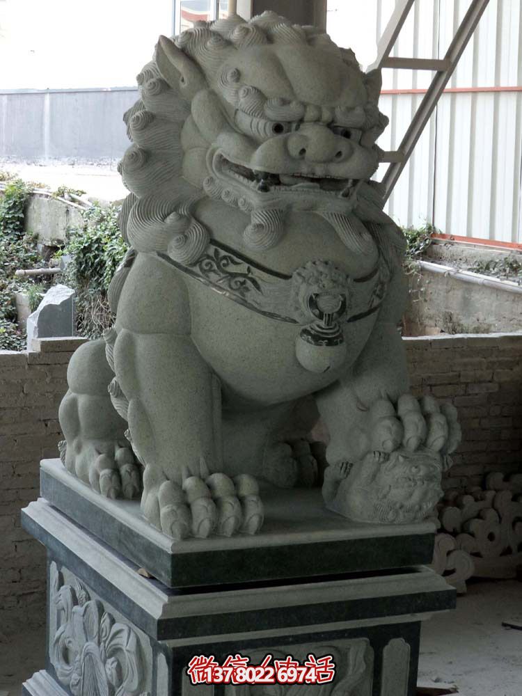 仿真大理石獅子雕塑，裝飾別墅大型法院