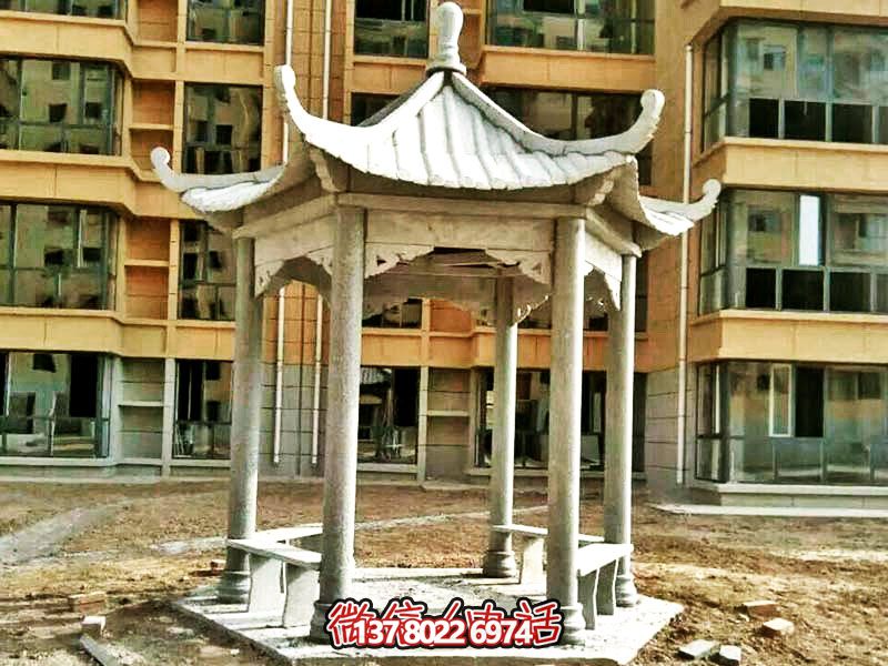 仿古建筑涼亭，為小區、公園、草坪提供休息雕塑美化