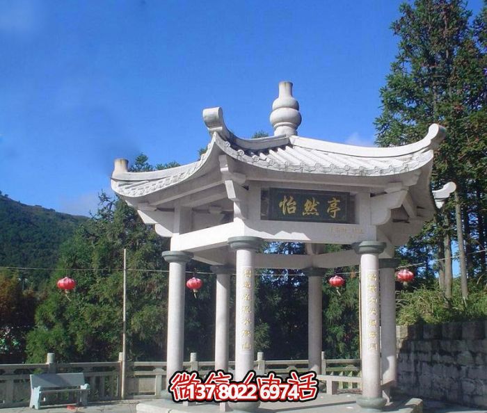 怡然仿古戶外建筑漢白玉擺放，增添農(nóng)場景觀魅力
