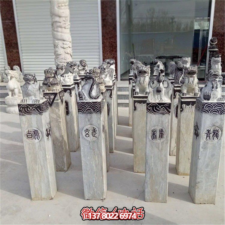 精美大理石雕塑，辟邪鎮宅，拴馬樁大型裝飾