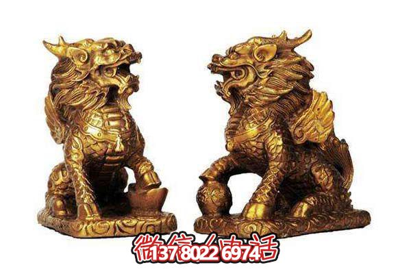 【不銹鋼鎏金麒麟雕塑——創意室內商廈裝飾】 【不銹鋼鎏金麒麟雕塑——創意室內商廈裝飾】