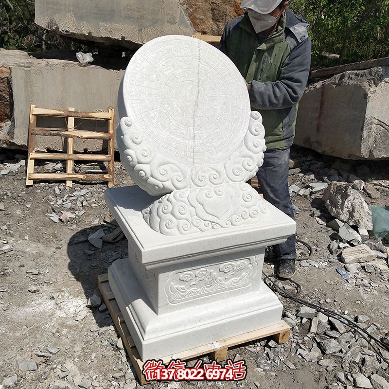 精美的校園漢白玉浮雕計時器日晷雕塑 精美的校園漢白玉浮雕計時器日晷雕塑