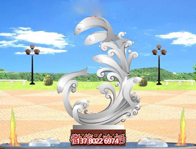 玻璃鋼雕塑魚(yú)躍龍門(mén)傳承古老傳統(tǒng)，展示創(chuàng)意美感