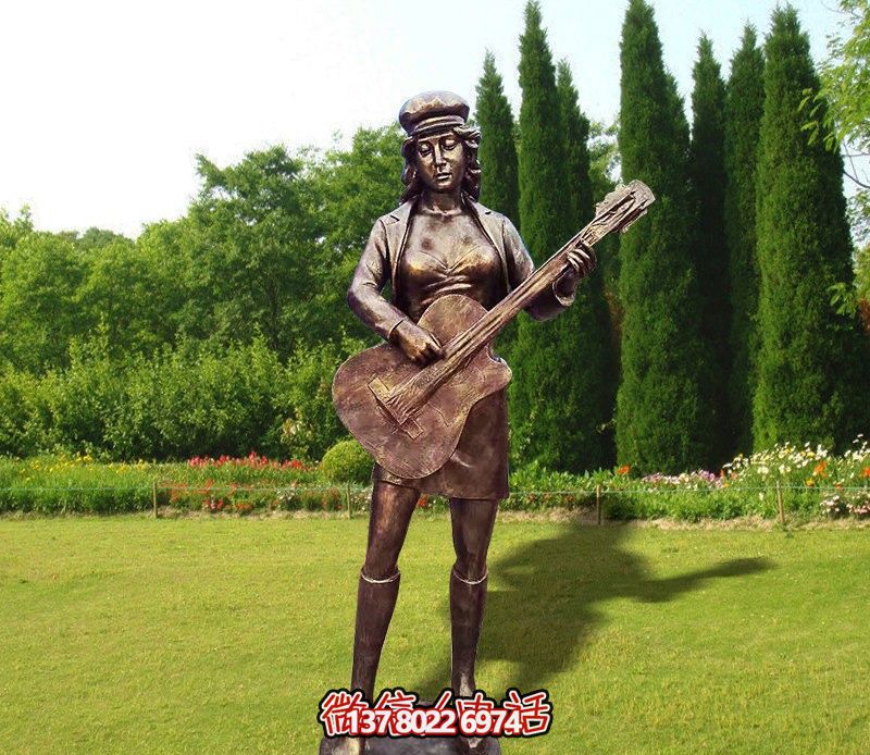 室外廣場彈吉他人物銅雕彈雕塑 室外廣場彈吉他人物銅雕彈雕塑