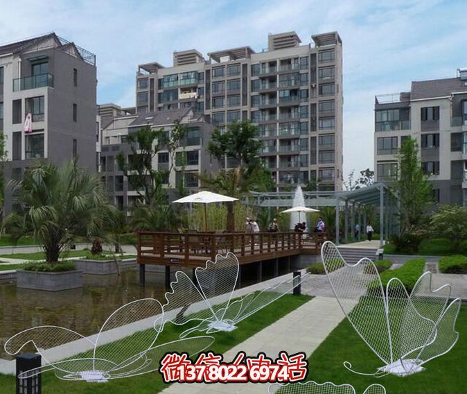 網格不銹鋼小區蝴蝶雕塑 網格不銹鋼小區蝴蝶雕塑