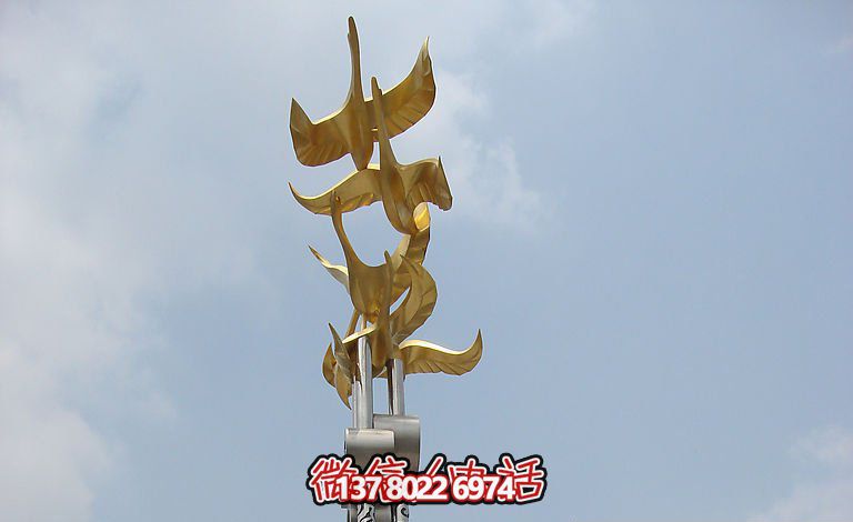 城市不銹鋼夢想創意大雁雕塑 城市不銹鋼夢想創意大雁雕塑