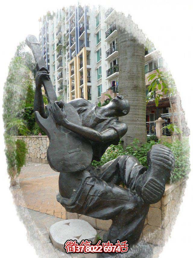 小區彈吉他的抽象人物景觀雕塑彈雕塑 小區彈吉他的抽象人物景觀雕塑彈雕塑