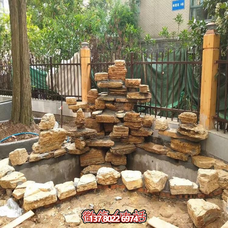 園林廣場(chǎng)大型景觀石雕假山