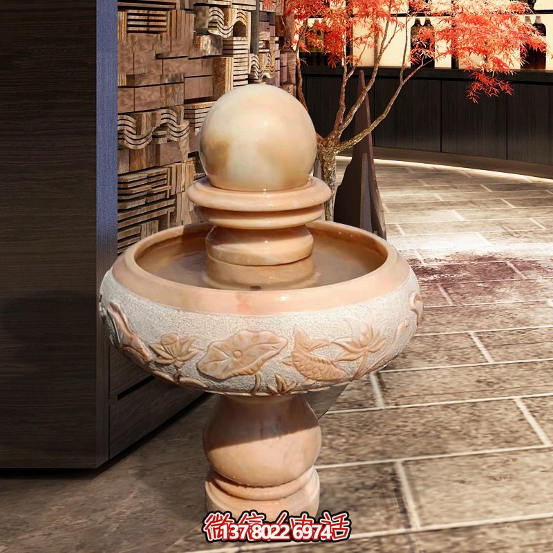 辦公室小型晚霞紅風(fēng)水球流水景觀噴泉雕塑 辦公室小型晚霞紅風(fēng)水球流水景觀噴泉雕塑