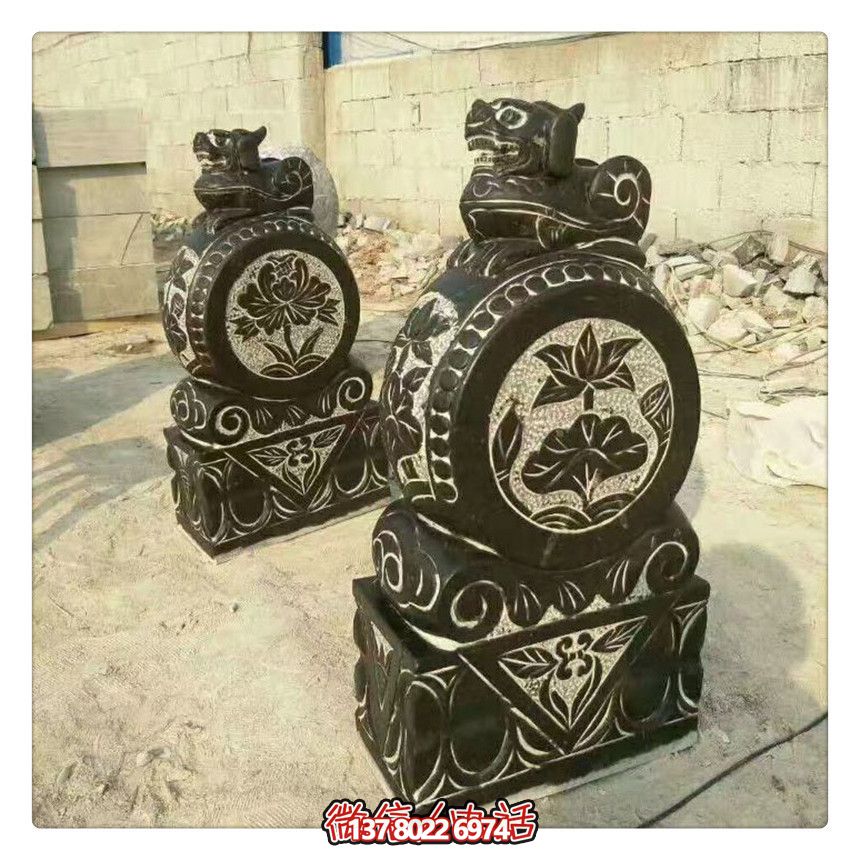 青石抱鼓石門墩酒店門口大型戶外擺件雕塑庭院裝飾 青石抱鼓石門墩酒店門口大型戶外擺件雕塑庭院裝飾