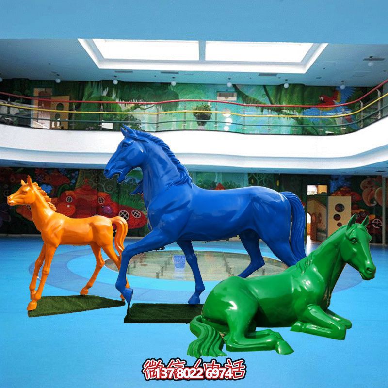游樂(lè)場(chǎng)創(chuàng)意仿真動(dòng)物玻璃鋼彩繪馬雕塑 游樂(lè)場(chǎng)創(chuàng)意仿真動(dòng)物玻璃鋼彩繪馬雕塑