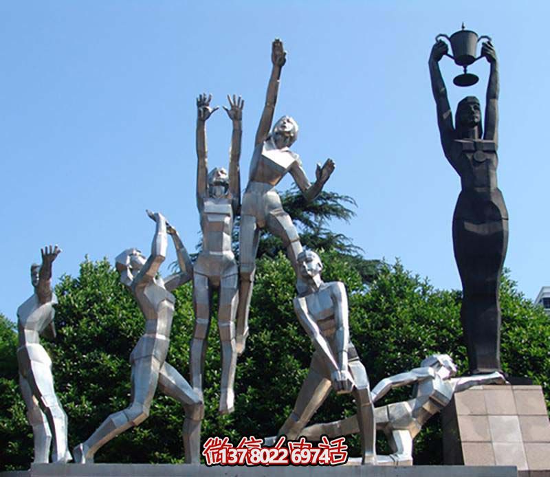 體育公園不銹鋼打排球運(yùn)動(dòng)員人物主題雕塑 體育公園不銹鋼打排球運(yùn)動(dòng)員人物主題雕塑