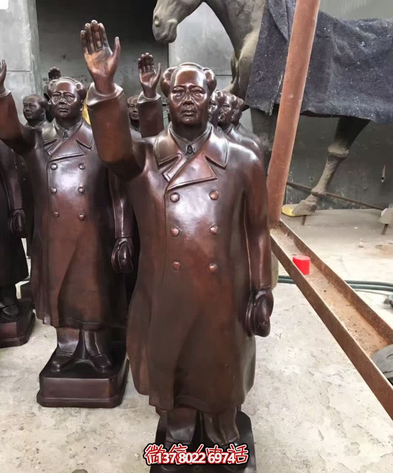 景區戶外園林銅揮手的偉人毛澤東雕塑 景區戶外園林銅揮手的偉人毛澤東雕塑
