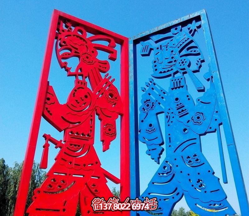 城市廣場擺放抽象不銹鋼皮影戲擺件 城市廣場擺放抽象不銹鋼皮影戲擺件