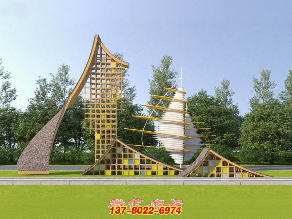 鏡光疊韻：不銹鋼與自然的景觀對(duì)話(huà)