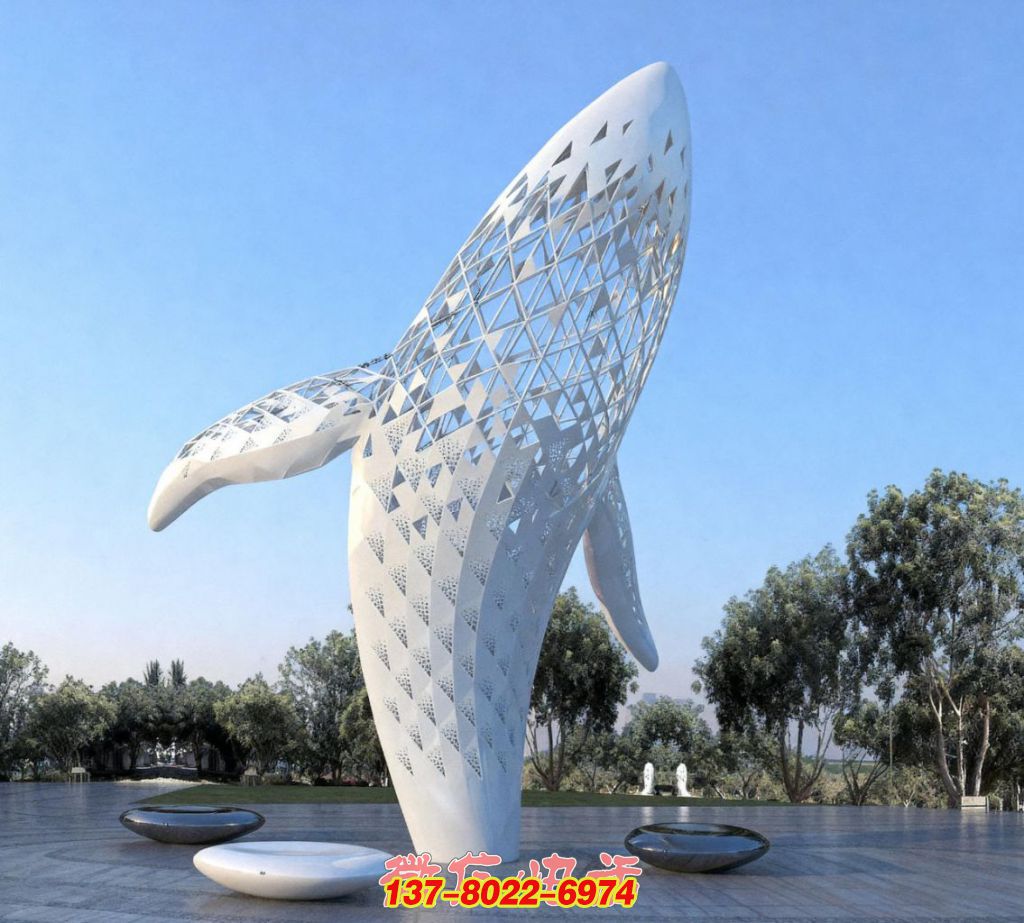 鯨落幻夢：不銹鋼編織的景觀藝術趣味之境