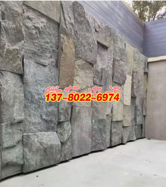 花崗巖石雕景墻的自然肌理景觀雕塑